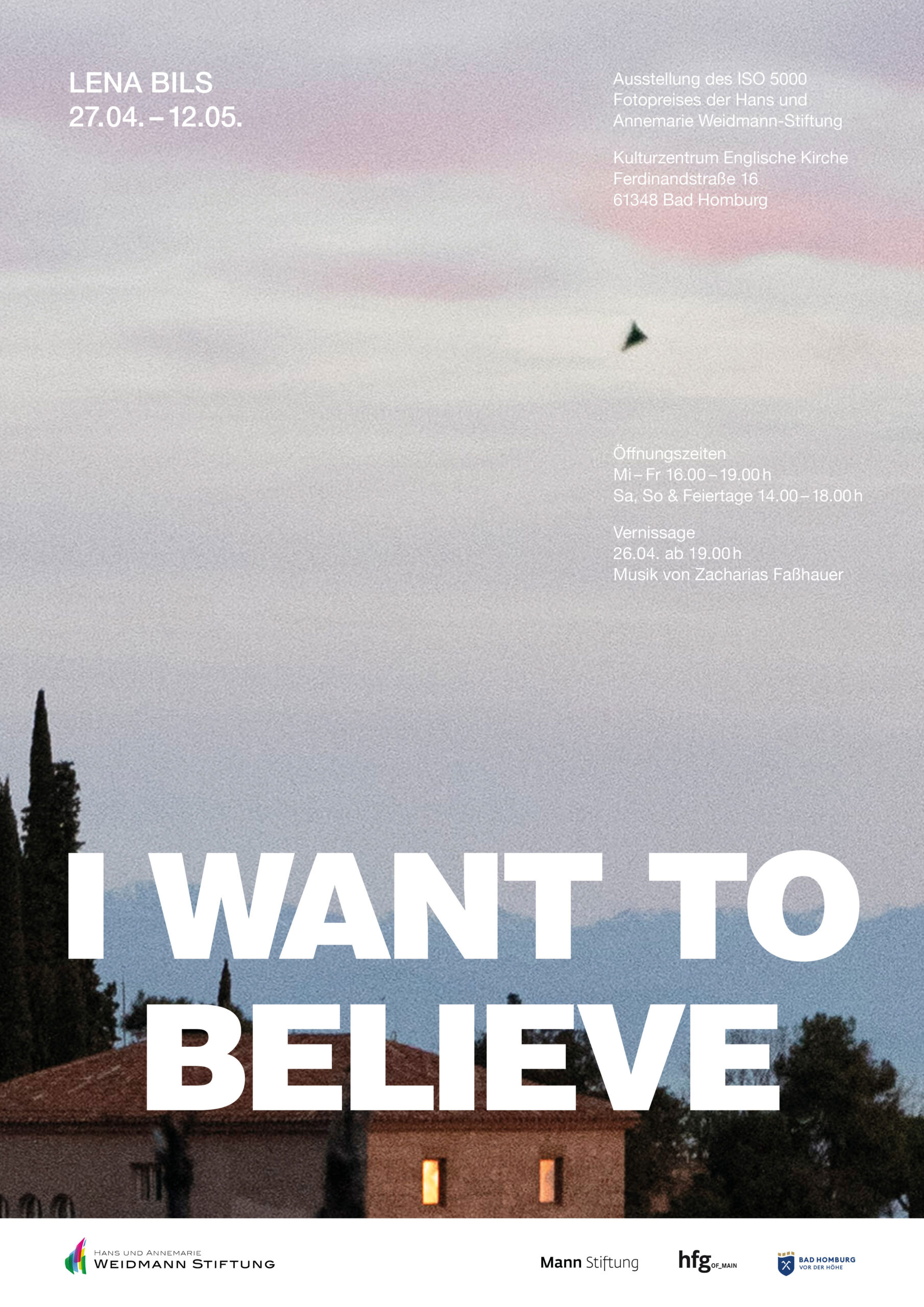 "I want to believe”, Ausstellung von Lena Bils, ISO5000 Preis 2024 der Hans und Annemarie Weidmann-Stiftung. Vernissage am 26.04.24, ab 19:00